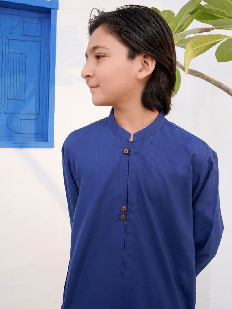 Blue Blended Kurta thumbnail