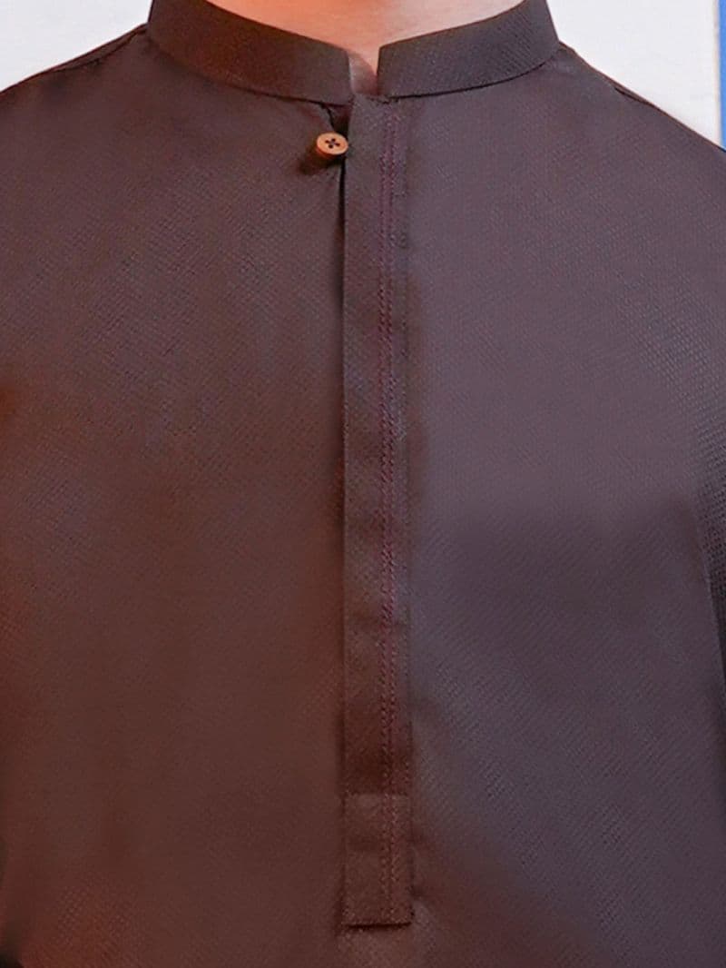 Dark Brown Blended Kurta thumbnail