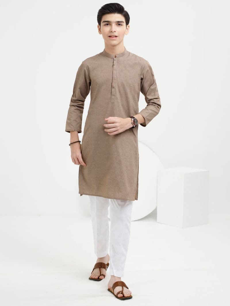 Brown Blended Kurta thumbnail