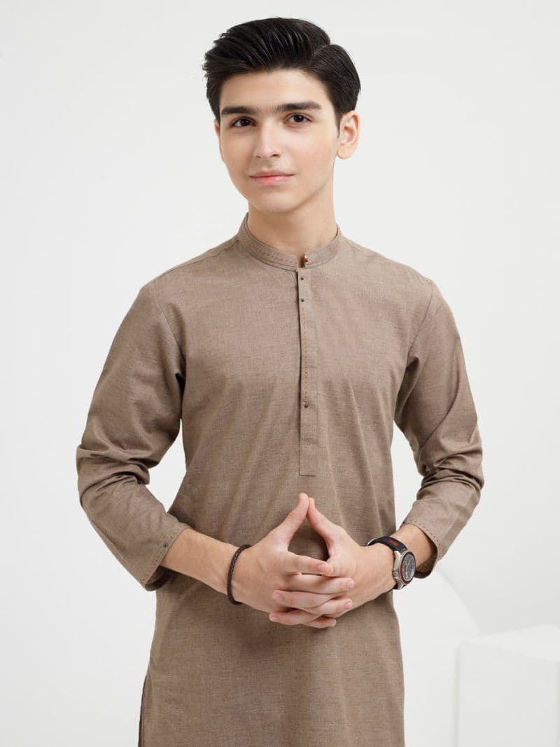 Brown Blended Kurta thumbnail