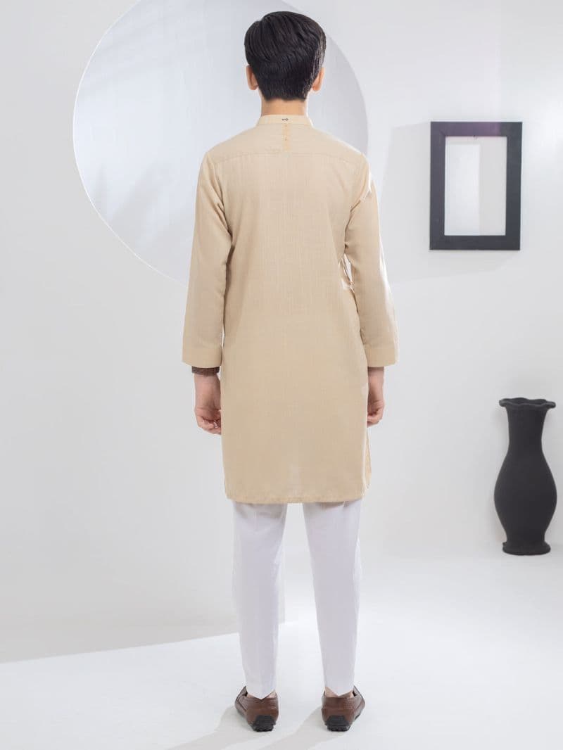 Beige Blended Kurta thumbnail