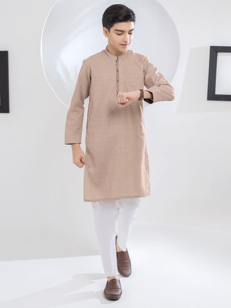 Brown Blended Kurta thumbnail