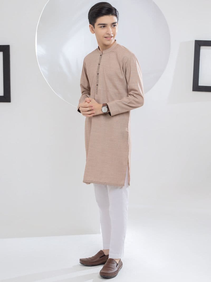Brown Blended Kurta thumbnail