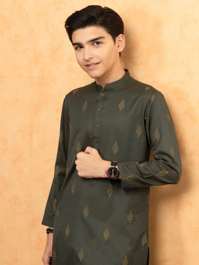 Green Blended Kurta thumbnail