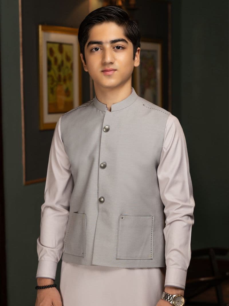 Grey Blended Waistcoat thumbnail
