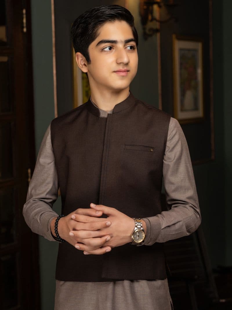 Dark Brown Blended Waistcoat thumbnail