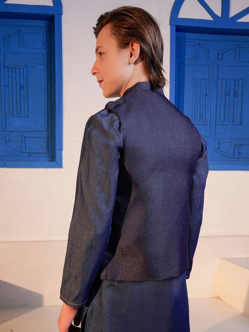 Dark Blue Blended Waistcoat thumbnail