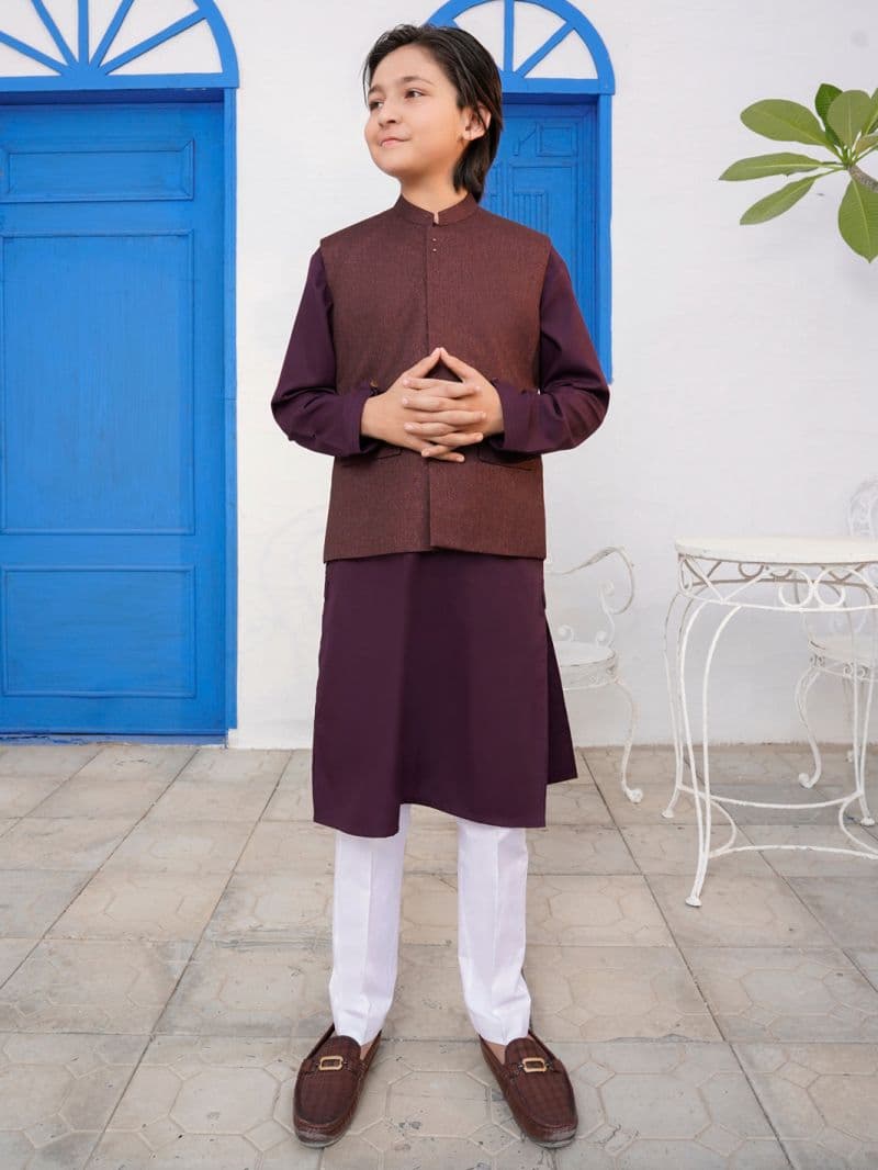 Maroon Blended Waistcoat thumbnail