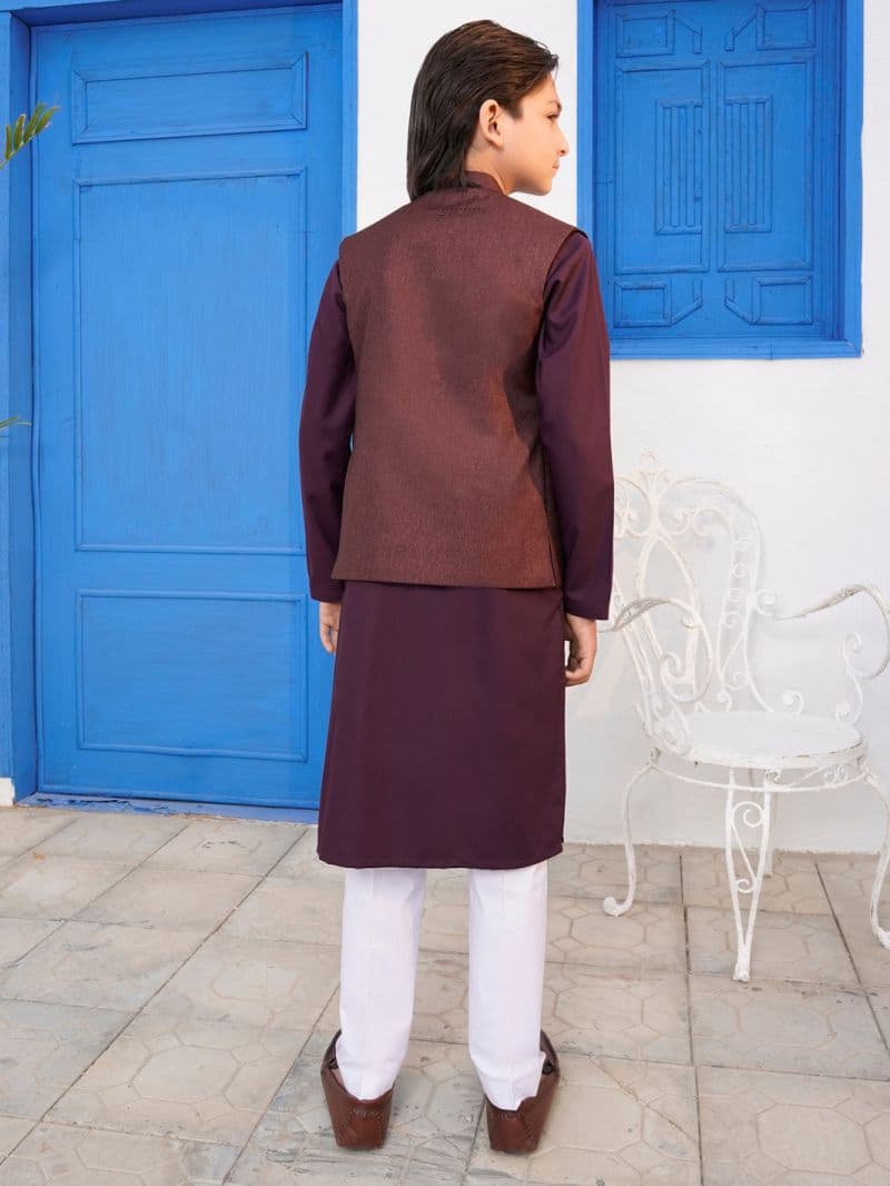 Maroon Blended Waistcoat thumbnail
