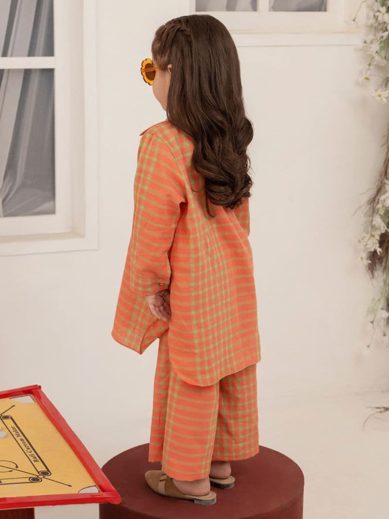 Peach 2 Piece Stitched