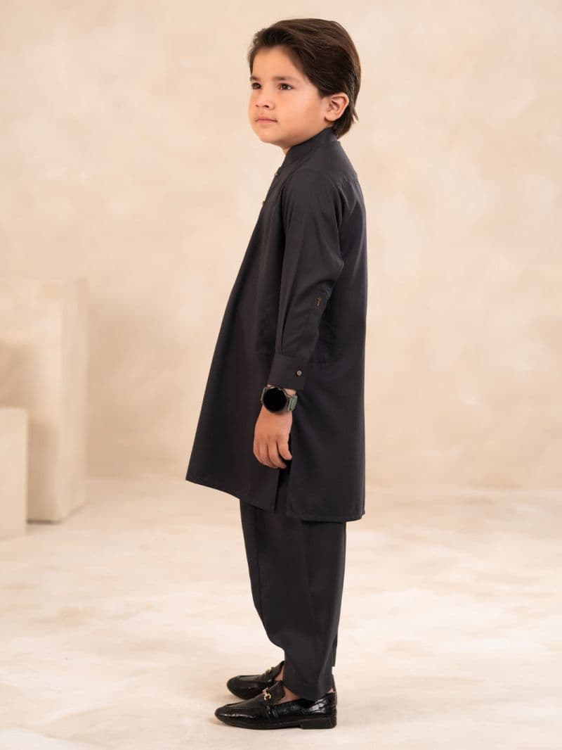 Grey Plain Kameez Shalwar thumbnail