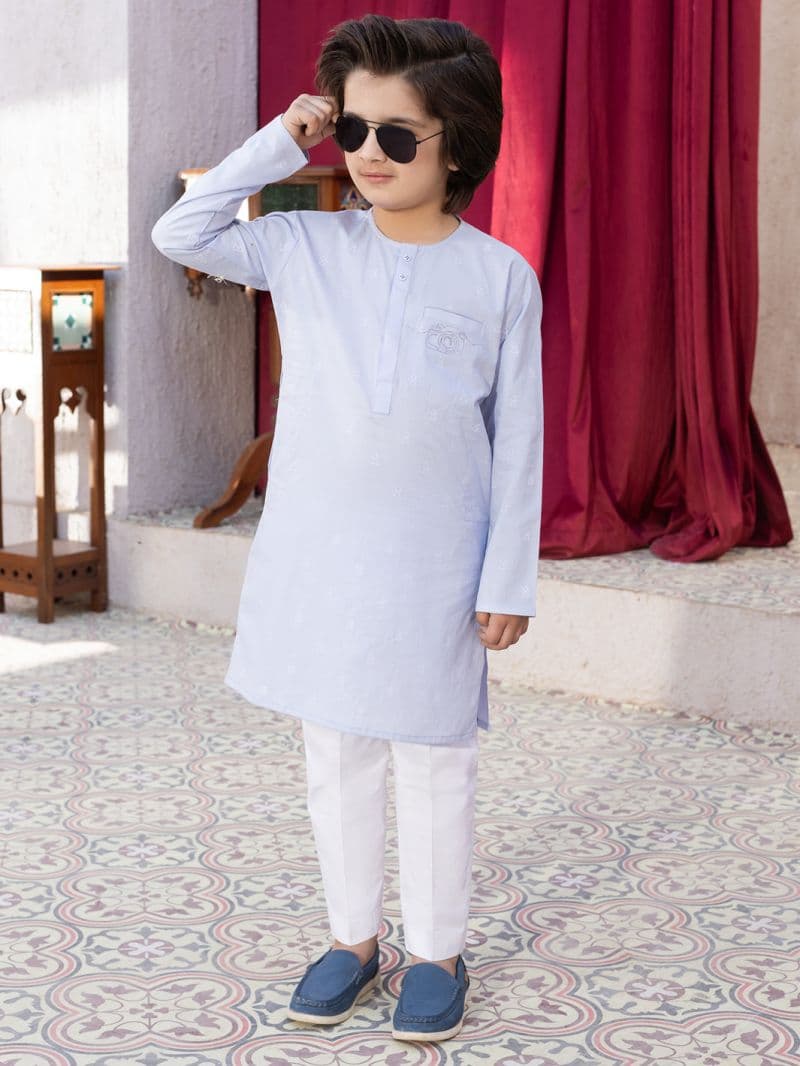 Light Purple Blended Kurta thumbnail
