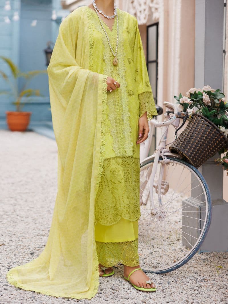 Lemon Lawn 3Pc Stitched