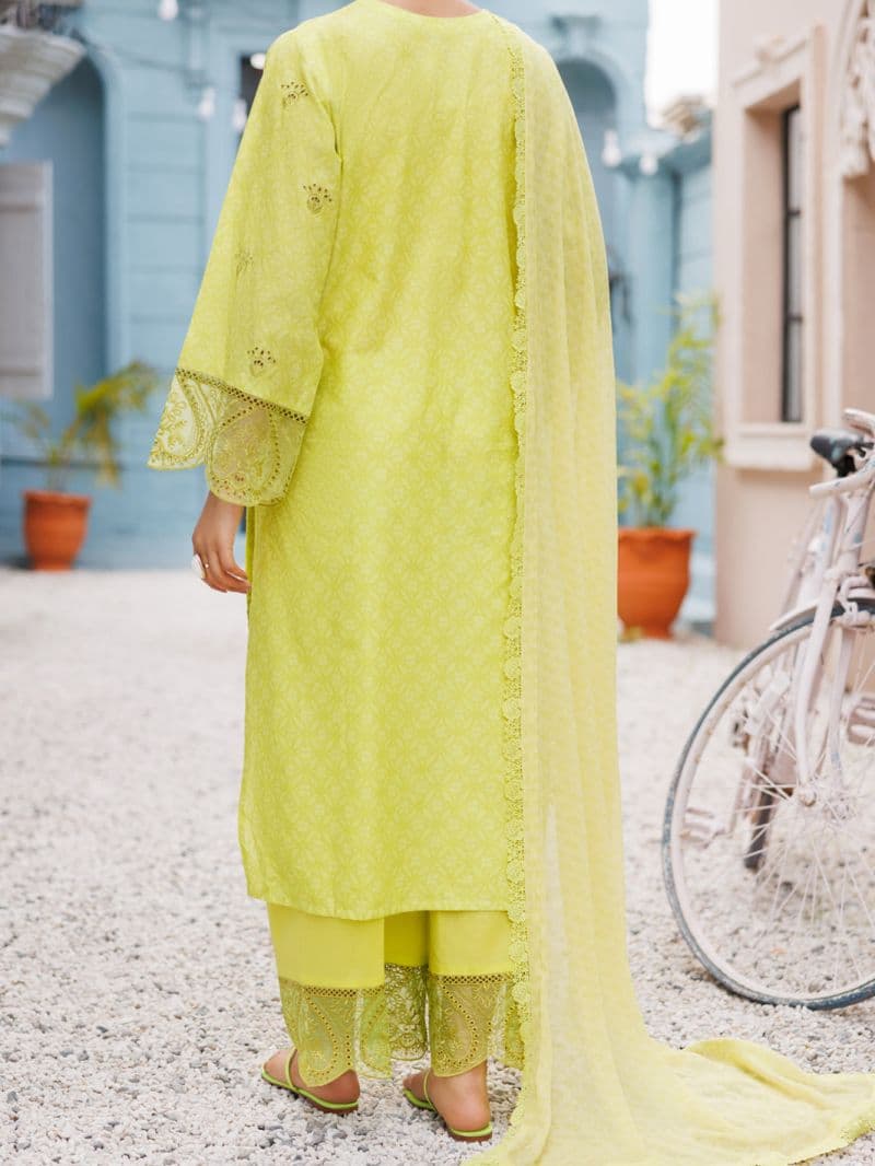 Lemon Lawn 3Pc Stitched