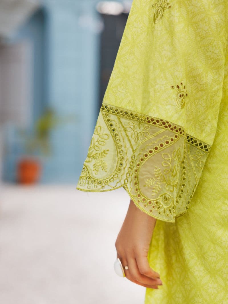 Lemon Lawn 3Pc Stitched