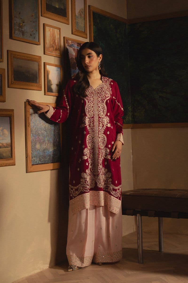 2 PIECE EMBROIDERED KHADDAR SHIRT (LUXURY-PRET) thumbnail