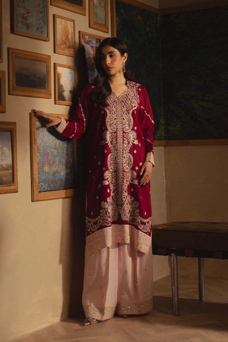2 PIECE EMBROIDERED KHADDAR SHIRT (LUXURY-PRET) thumbnail