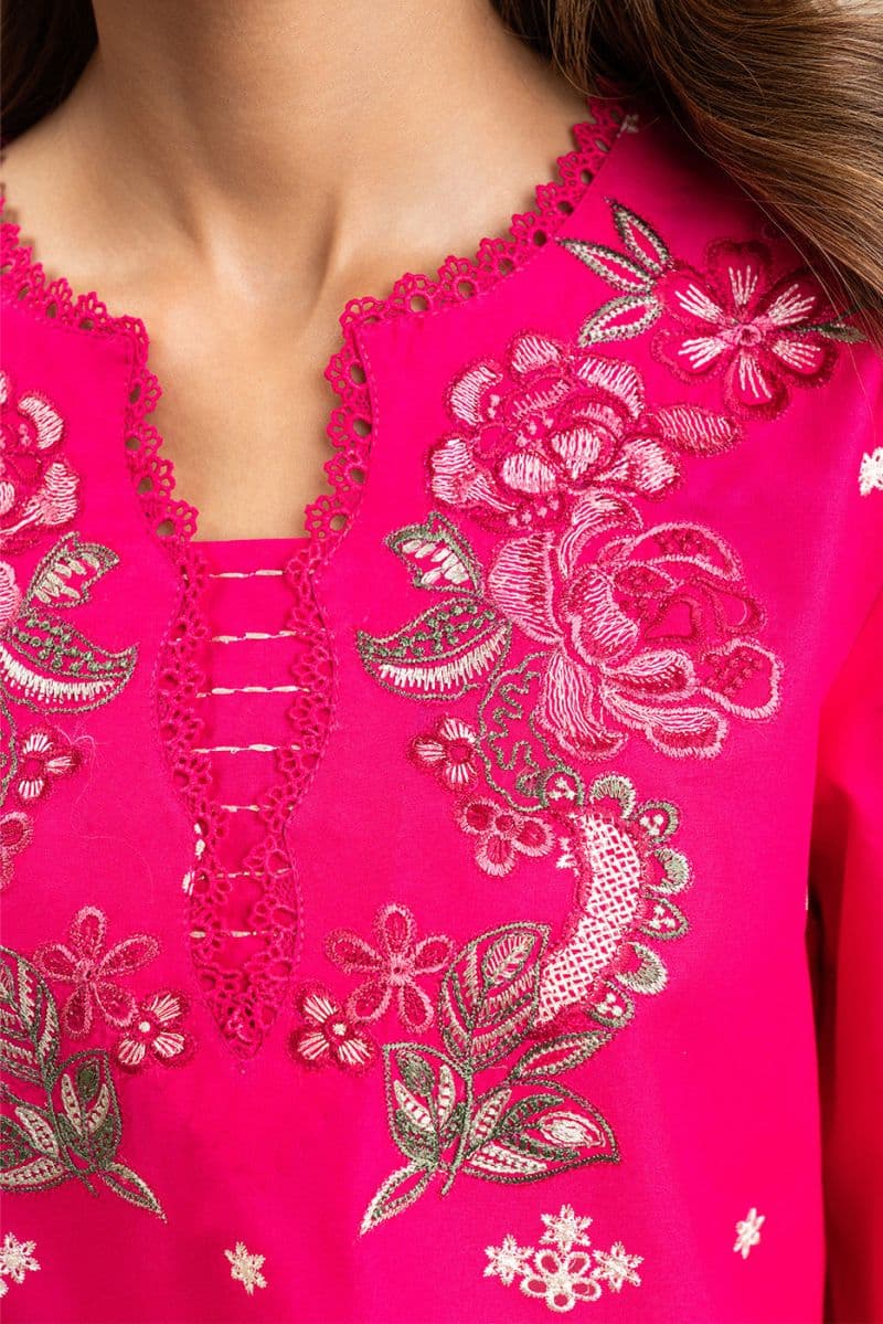 2 PIECE EMBROIDERED LAWN SUIT-FUCHSIA FANTASY (UNSTITCHED) thumbnail