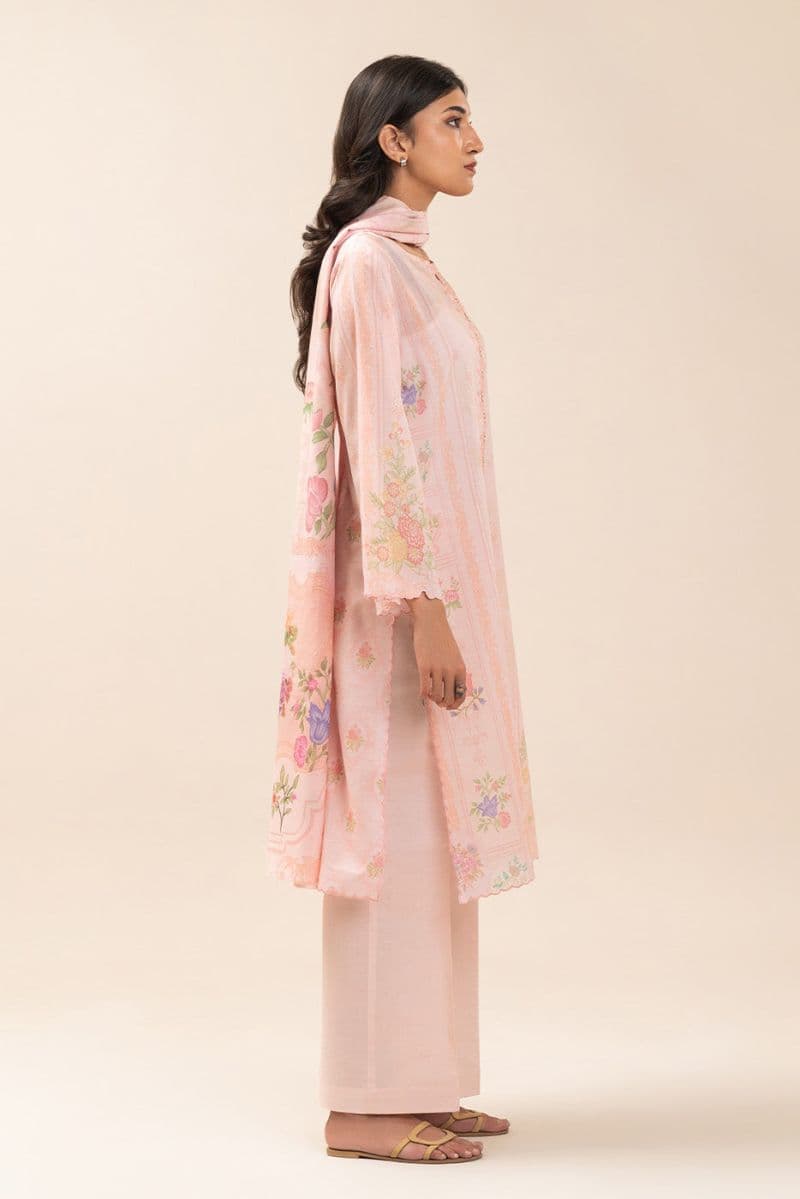 3 PIECE PRINTED LAWN SUIT-PASTEL SERENITY (UNSTITCHED) thumbnail