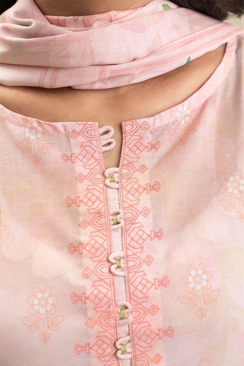 3 PIECE PRINTED LAWN SUIT-PASTEL SERENITY (UNSTITCHED) thumbnail
