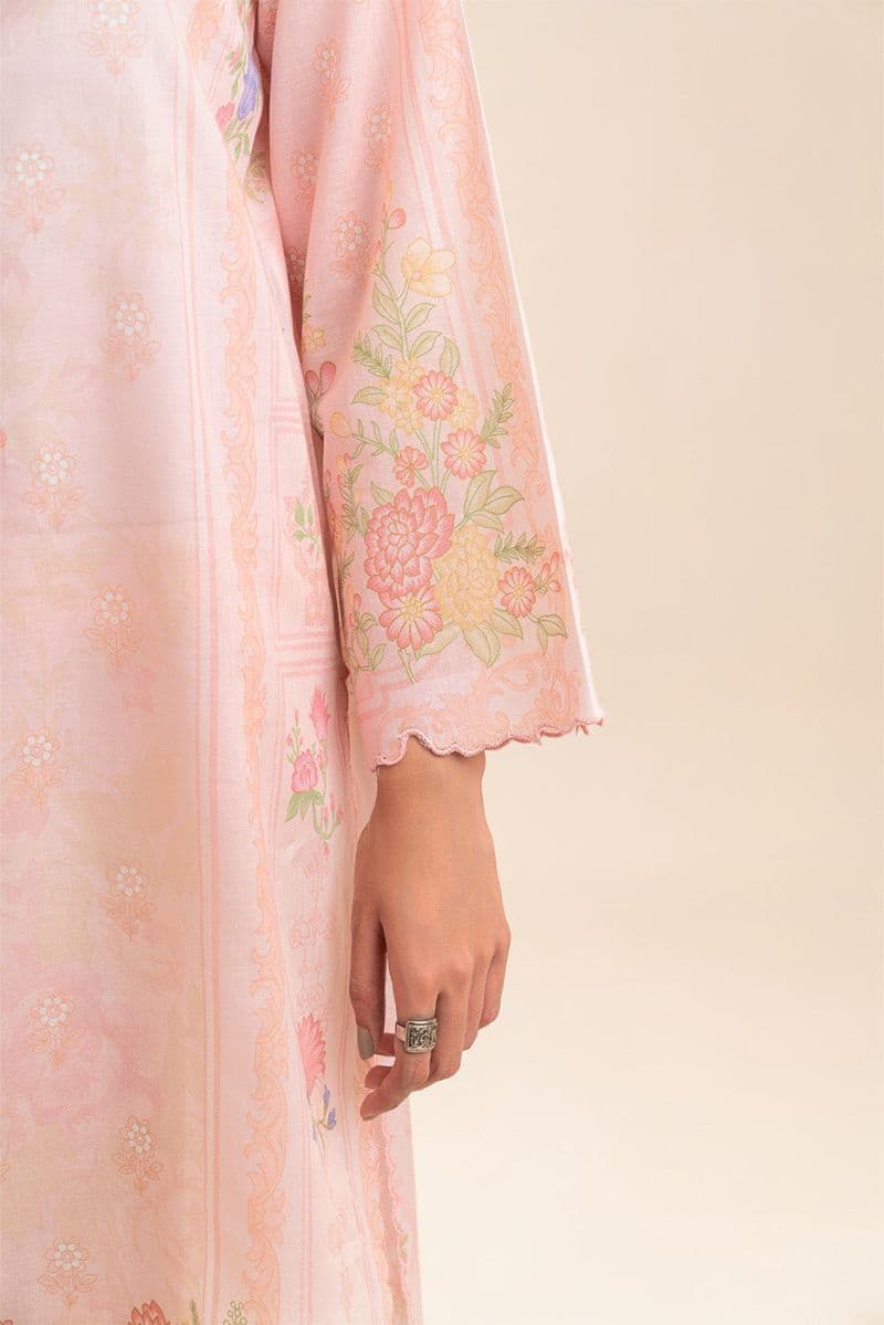 3 PIECE PRINTED LAWN SUIT-PASTEL SERENITY (UNSTITCHED) thumbnail