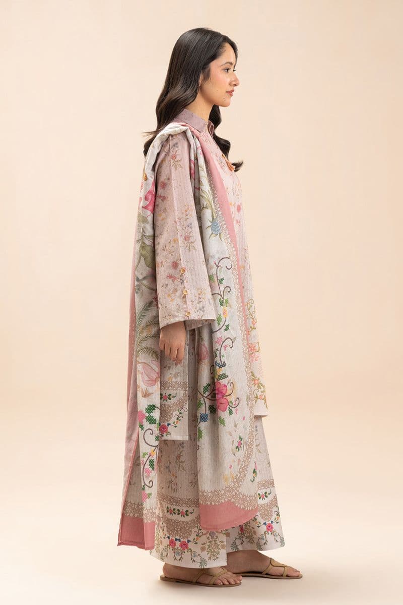 3 PIECE EMBROIDERED LAWN SUIT-VICTORIAN CHARM (UNSTITCHED) thumbnail