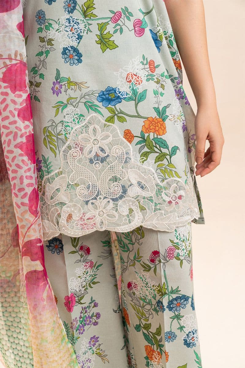 3 PIECE EMBROIDERED LAWN SUIT-FLORAL MEDLEY (UNSTITCHED) thumbnail