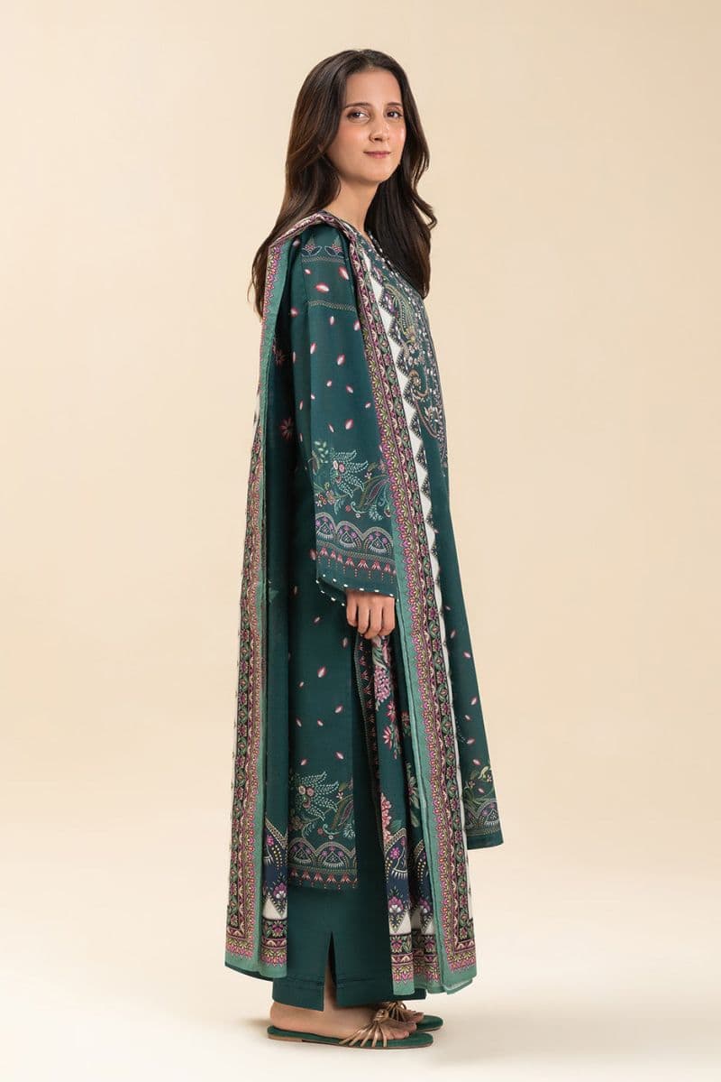 3 PIECE PRINTED LAWN SUIT-SORCERERS GARDEN (UNSTITCHED) thumbnail