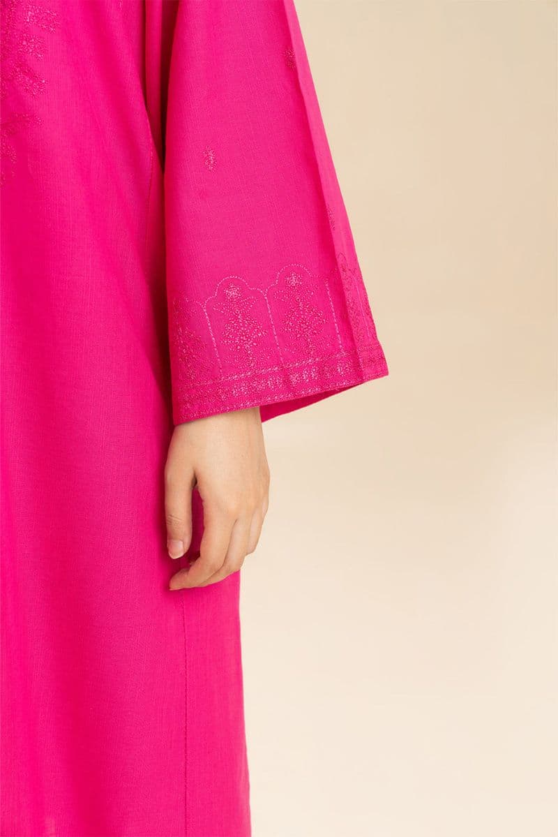2 PIECE EMBROIDERED SLUB SUIT (PRET)
