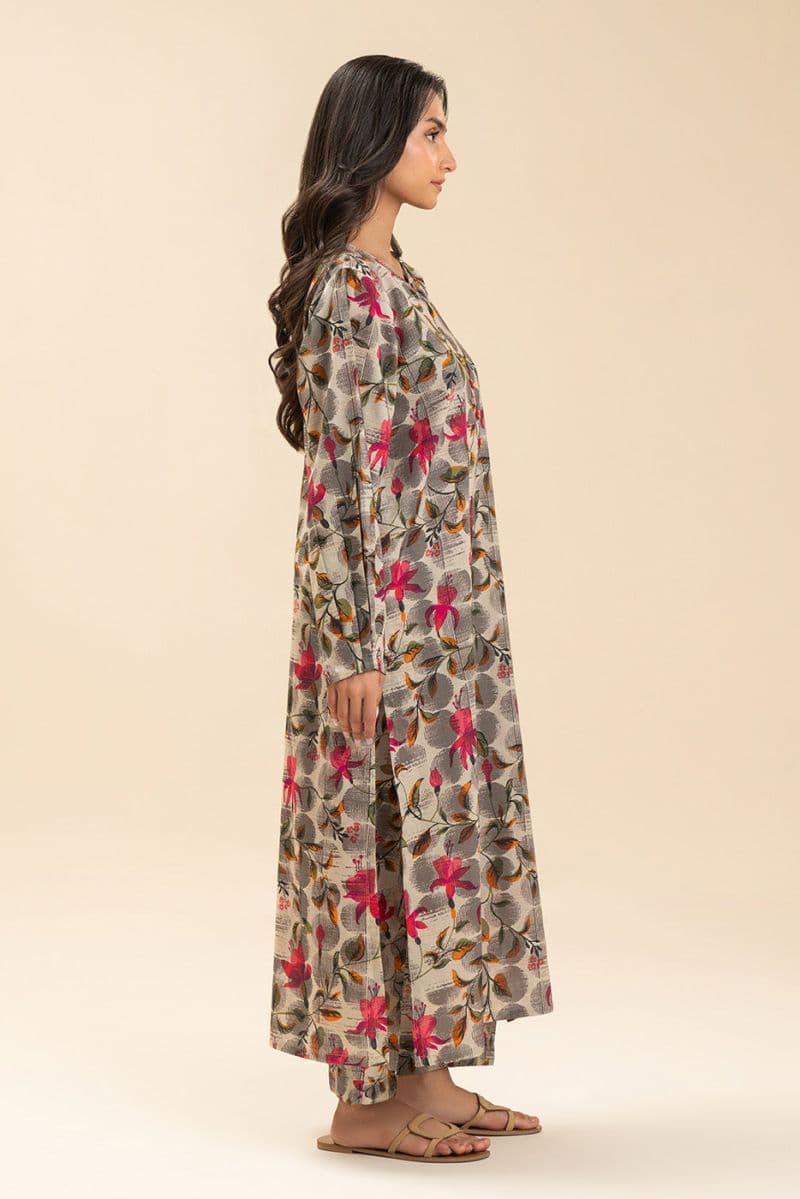 2 PIECE PRINTED LUREX LAWN SUIT (PRET) thumbnail
