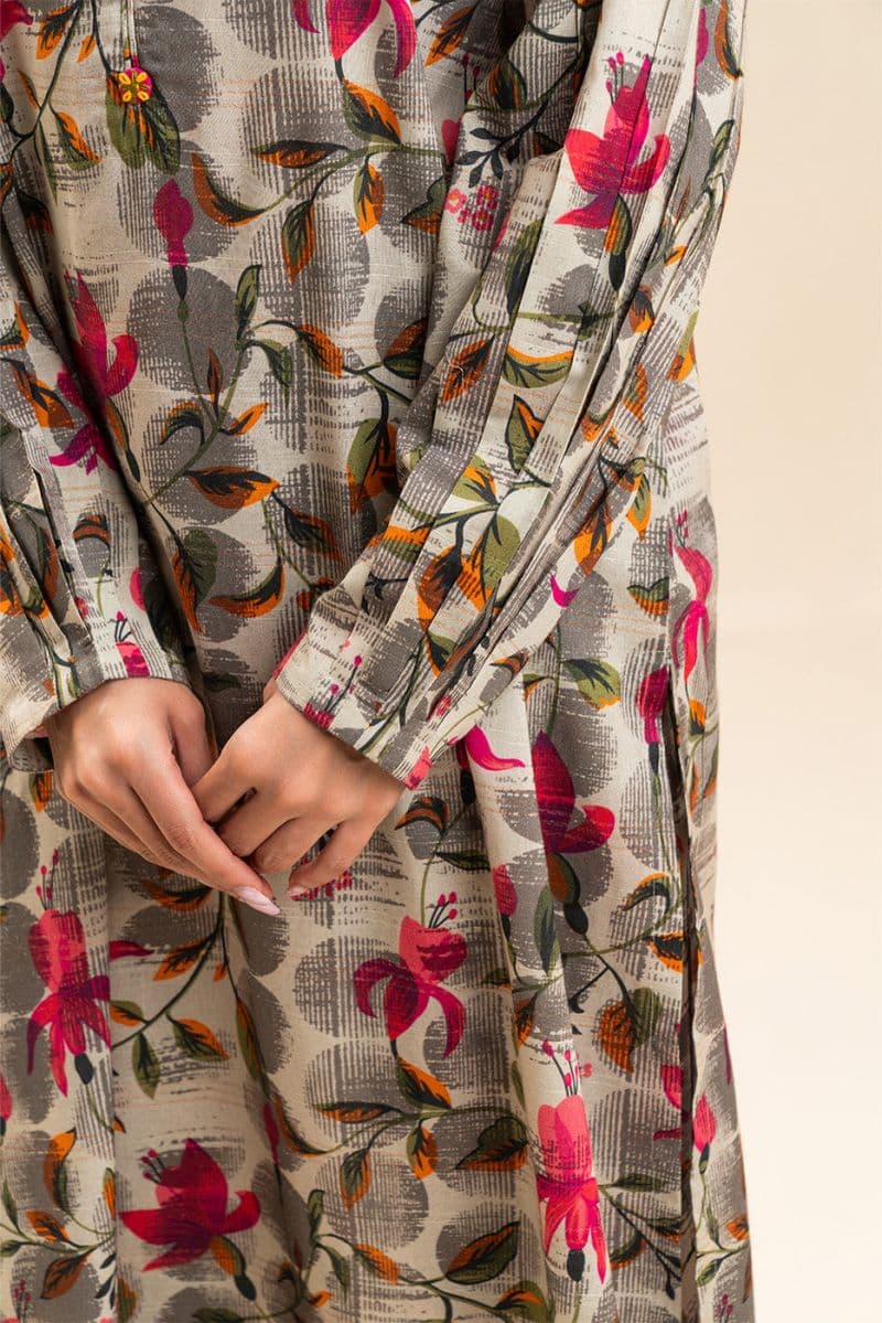 2 PIECE PRINTED LUREX LAWN SUIT (PRET) thumbnail