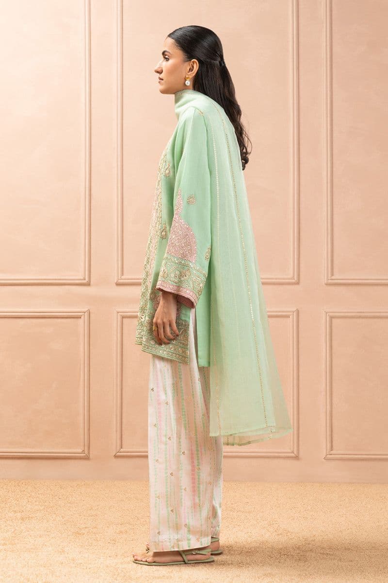 2 PIECE EMBROIDERED RAW SILK SUIT (LUXURY PRET) thumbnail