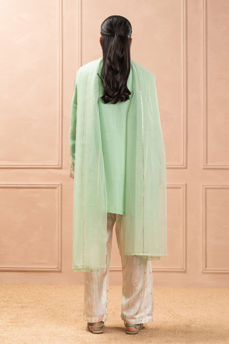 2 PIECE EMBROIDERED RAW SILK SUIT (LUXURY PRET) thumbnail