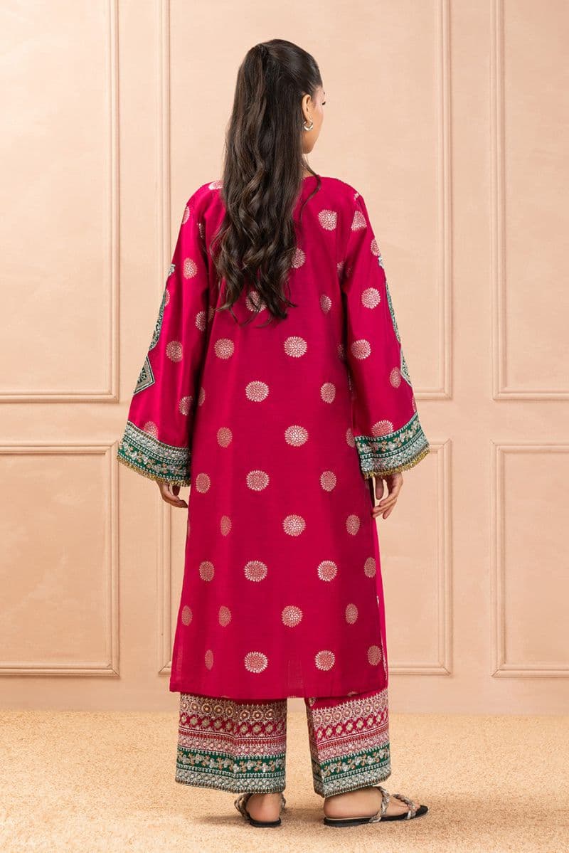 2 Piece Embroidered Rawsilk Suit Luzury Pret
