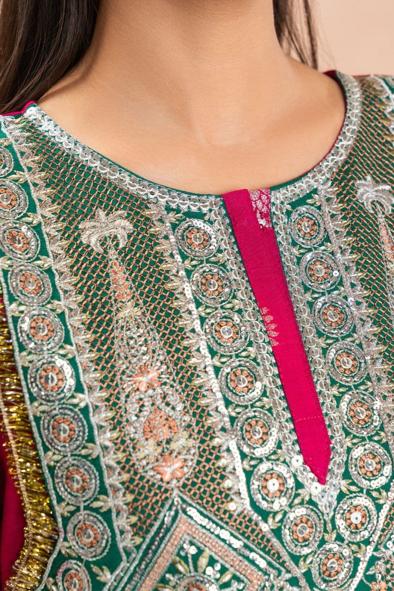 2 Piece Embroidered Rawsilk Suit Luzury Pret