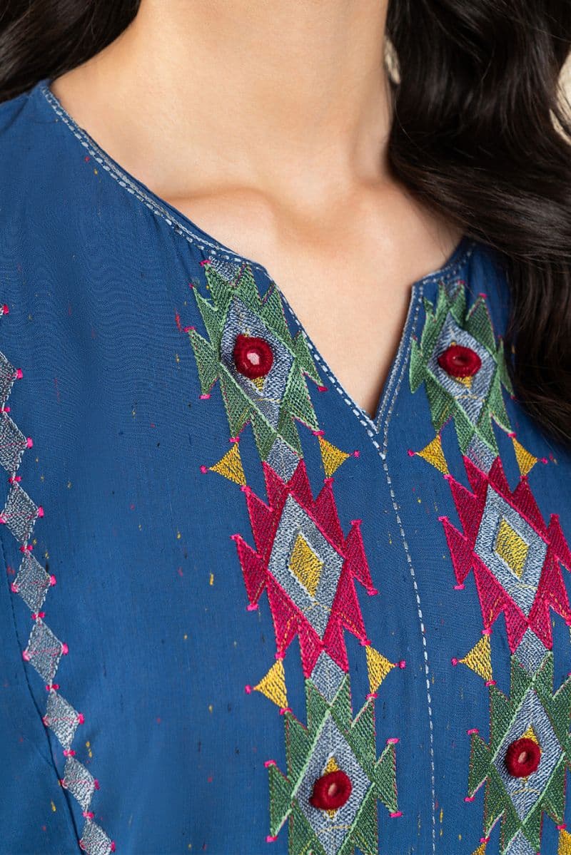 EMBROIDERED MULTI NEPS SHIRT (PRET) thumbnail