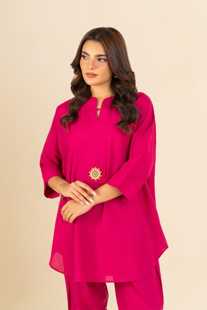 2 PIECE SOLID YARN DYED SUIT (PRET) thumbnail
