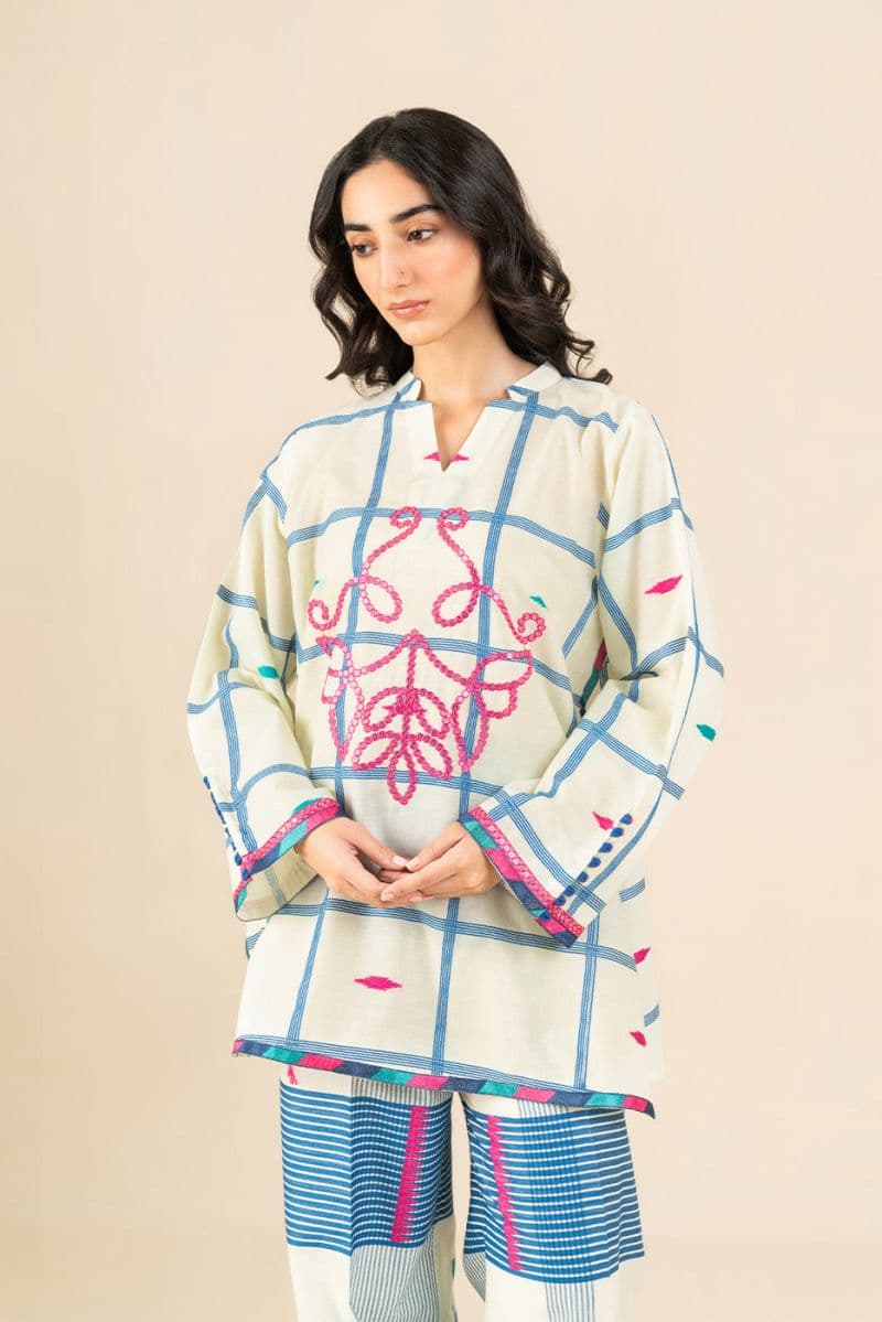 2 PIECE EMBROIDERED JACQUARD SUIT (FLOW) thumbnail
