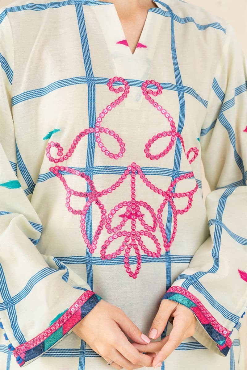 2 PIECE EMBROIDERED JACQUARD SUIT (FLOW) thumbnail