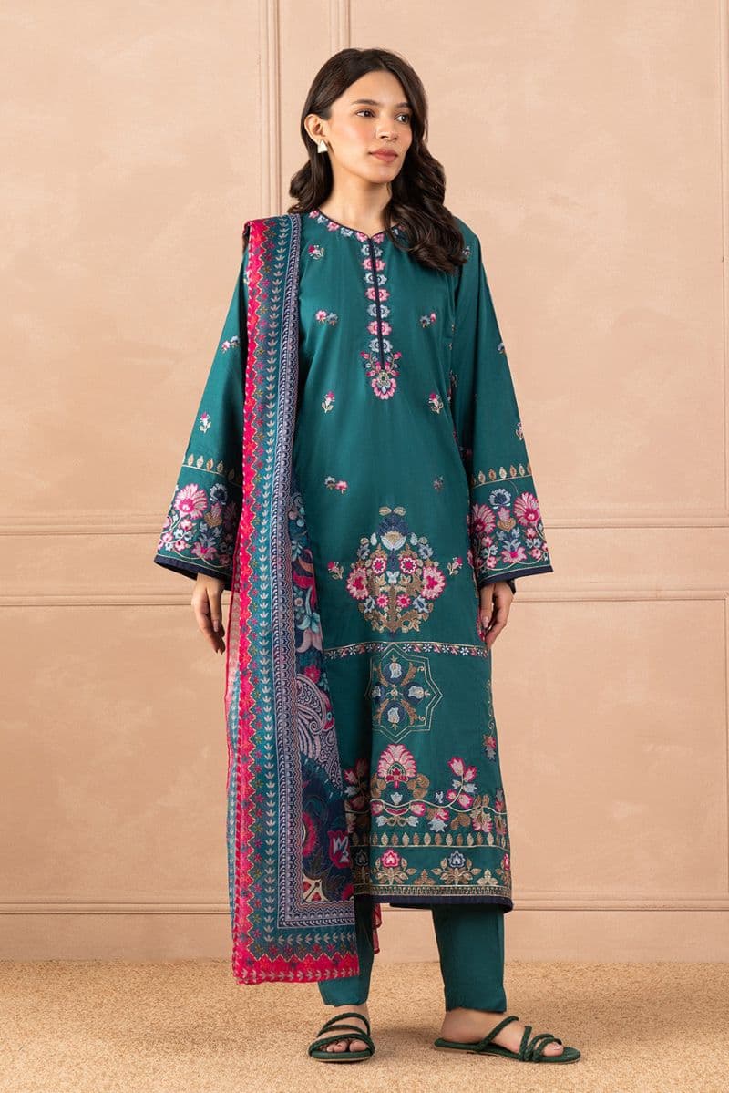 3 PIECE EMBROIDERED LAWN SUIT (HIGH CASUAL) thumbnail
