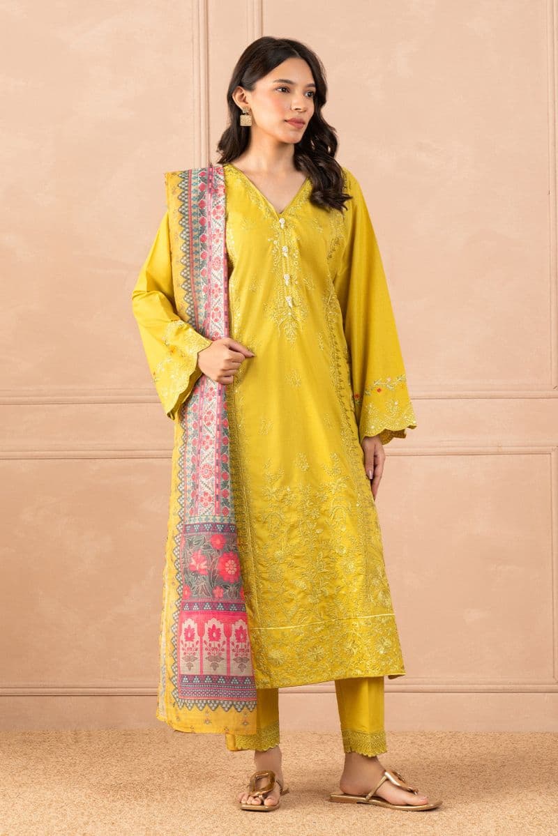 3 PIECE EMBROIDERED LAWN SUIT (HIGH CASUAL) thumbnail