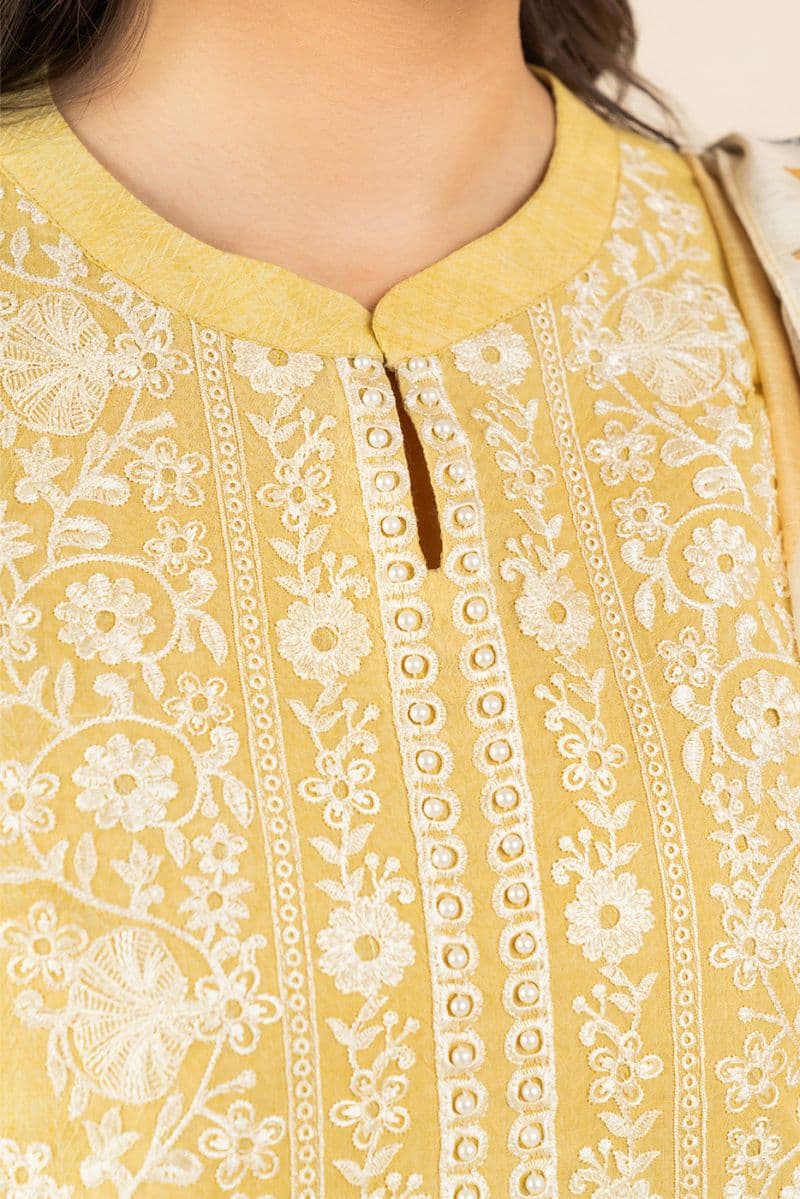 3 PIECE EMBROIDERED LAWN SUIT-MELLOW BLOOM ( UNSTITCHED ) thumbnail