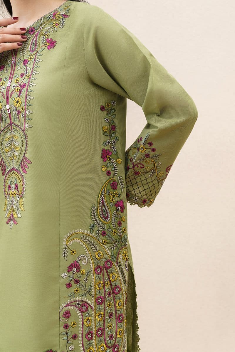 2 PIECE EMBROIDERED KHADDAR SUIT-PAISLEY RHYTHM ( UNSTITCHED ) thumbnail
