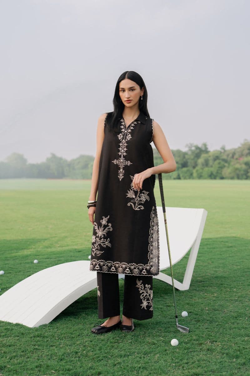 2 PIECE EMBROIDERED KHADDAR SUIT-NUEVO ONYX ( UNSTITCHED ) thumbnail