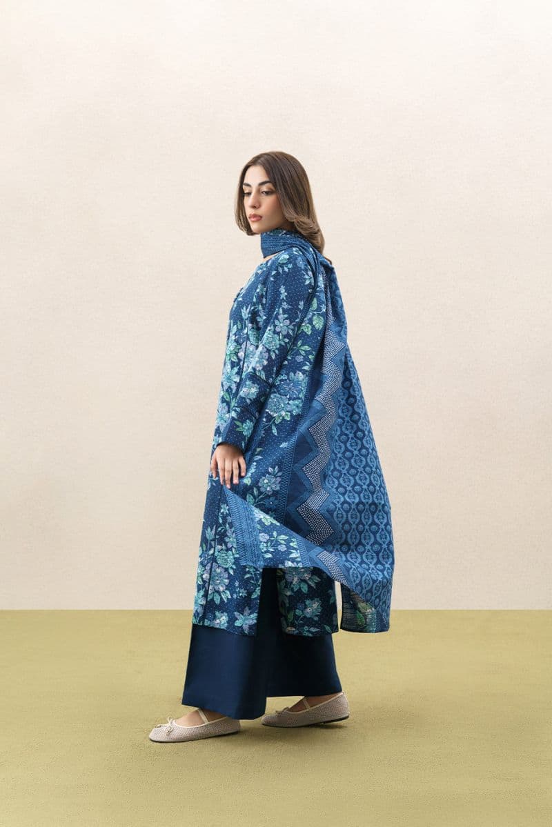 3 PIECE PRINTED KHADDAR SUIT-ARCTIC ESCAPE (UNSTITCHED) thumbnail