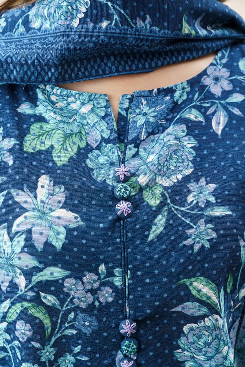 3 PIECE PRINTED KHADDAR SUIT-ARCTIC ESCAPE (UNSTITCHED) thumbnail