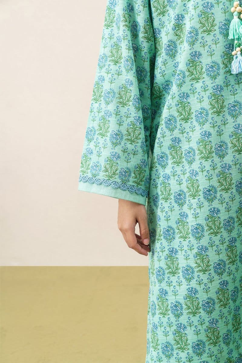 3 PIECE PRINTED KHADDAR SUIT-PASTEL BLOOM (UNSTITCHED) thumbnail