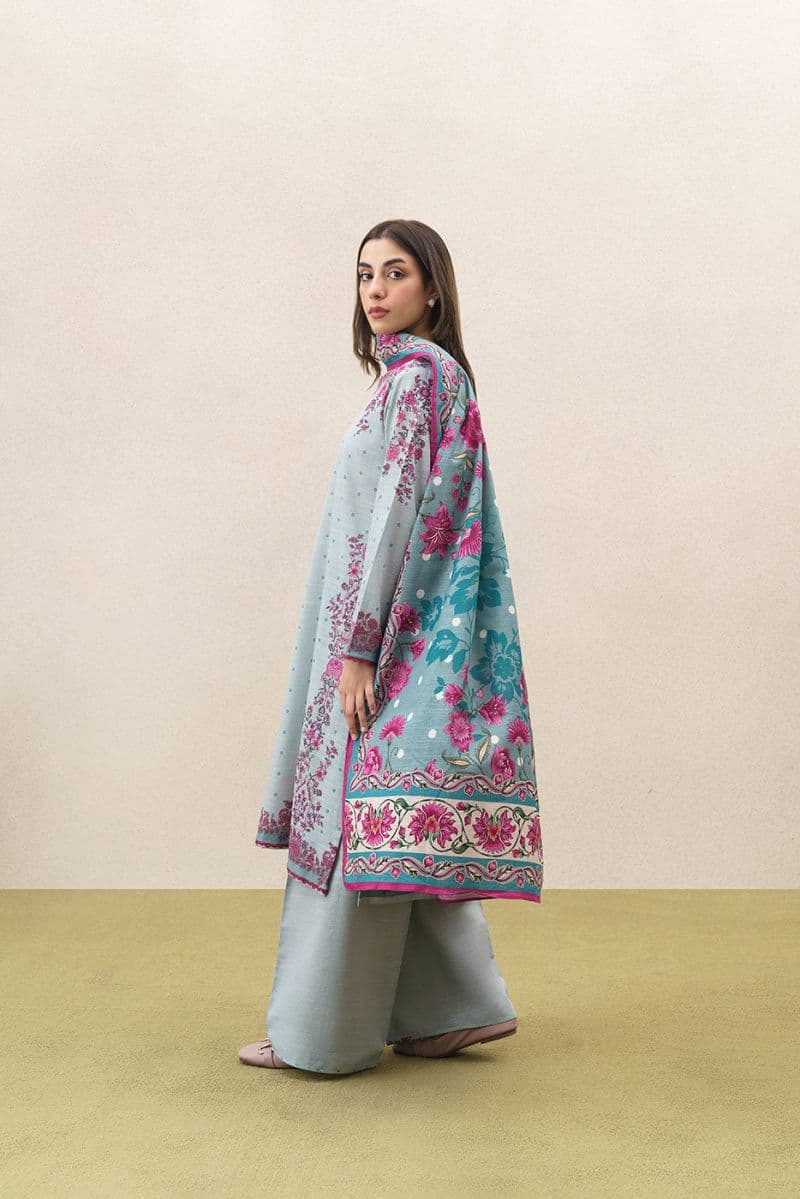 3 PIECE PRINTED KHADDAR SUIT-AUTUMN BREEZE (UNSTITCHED) thumbnail