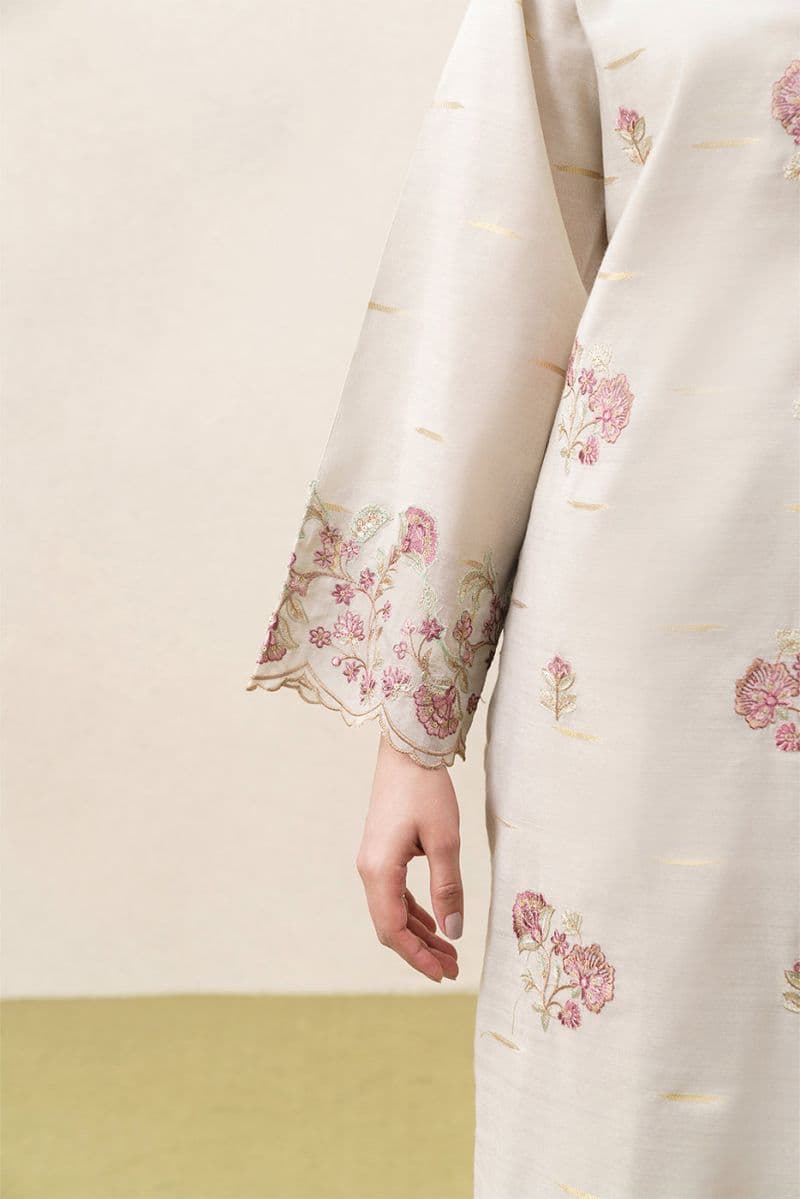 3 PIECE EMBROIDERED YARN DYED JACQUARD SUIT-SERENA GOLD (UNSTITCHED) thumbnail