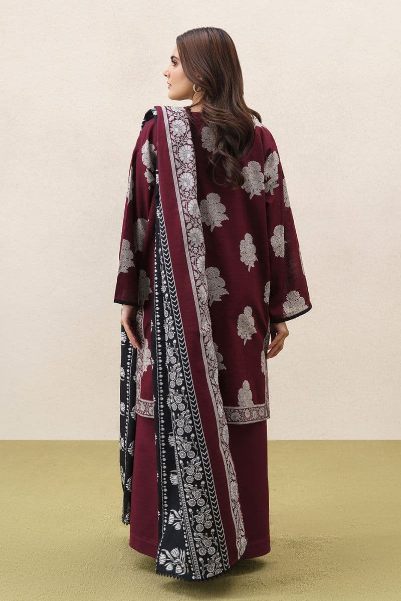 3 PIECE PRINTEDED SLUB KHADDAR SUIT-REGAL WEAVE (UNSTITCHED) thumbnail